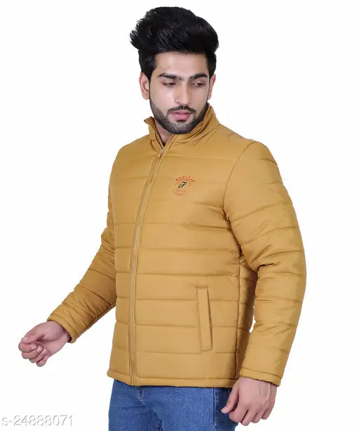 Men Solid Bomber Jacket