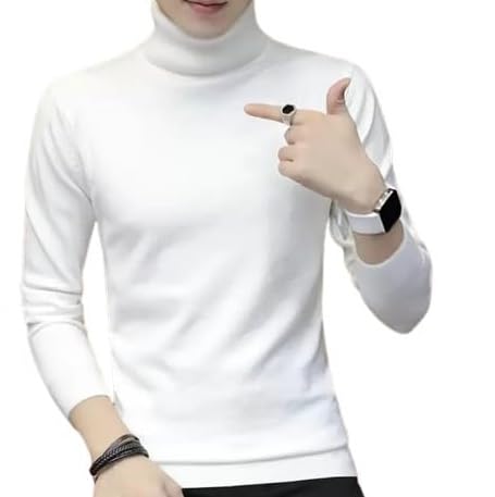 Mens  High Neck Turtle Neck Regular Fit Full Sleeves T-Shirt