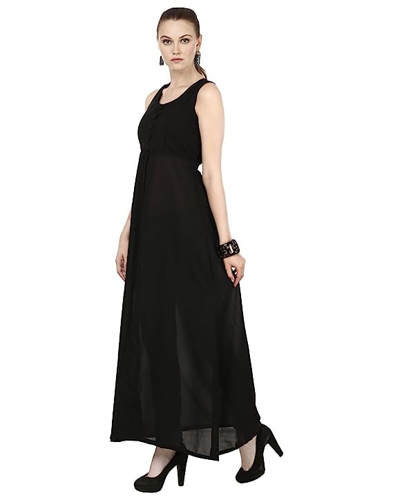 Zasica Villa Long Georgette Front Slit Kurti for Women