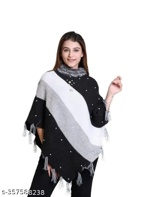 Black Winter Poncho