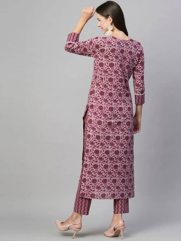 Women Pure Cotton Kurti Pant Set