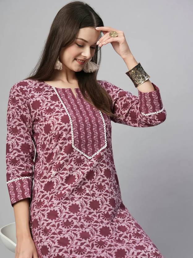 Women Pure Cotton Kurti Pant Set