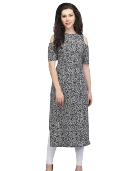 White and Black Design Kurti