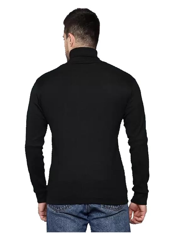 Mens  High Neck Turtle Neck Regular Fit Full Sleeves T-Shirt