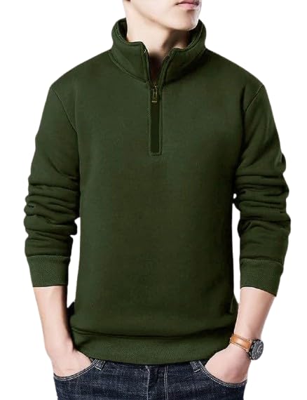 Kushi Flyer Fleece Casual Regular Fit Solid Full Sleeve Sweatshirt for Men™