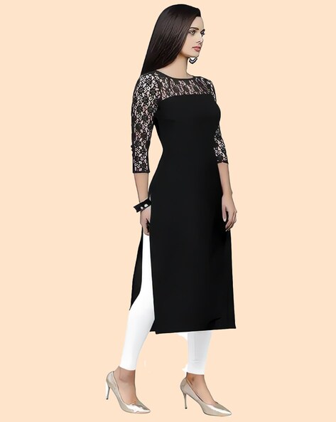 Lace Straight Kurta