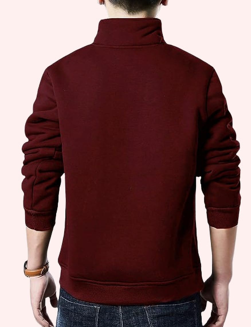 Kushi Flyer Fleece Casual Regular Fit Solid Full Sleeve Sweatshirt for Men™