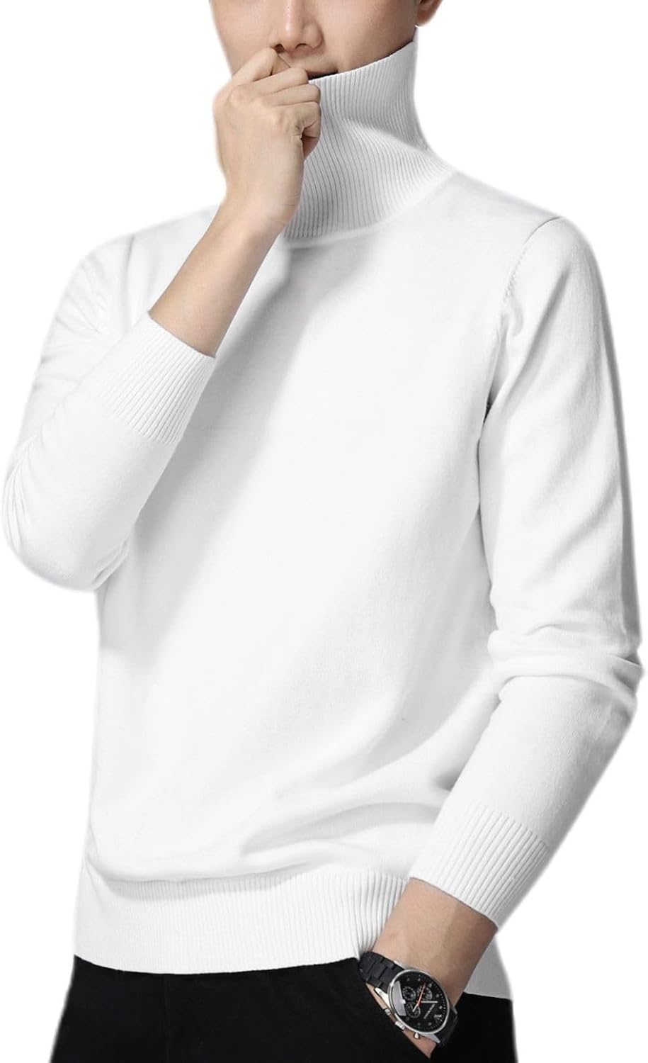 Men's Soft Knit Top Warm High Neck Long Sleeve Slim Fit Stretch Fall Warm Cozy Winter Knitted Pullover Sweaters™