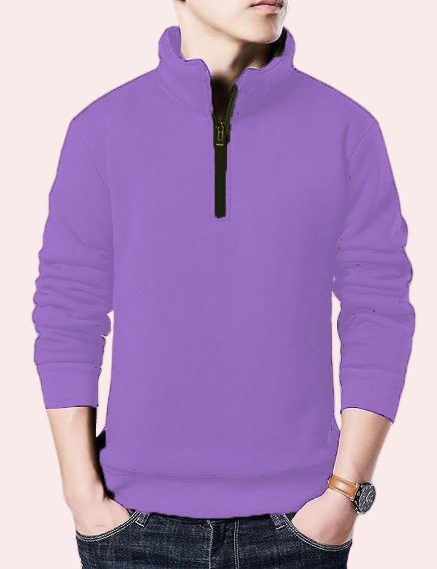 Kushi Flyer Fleece Casual Regular Fit Solid Full Sleeve Sweatshirt for Men™