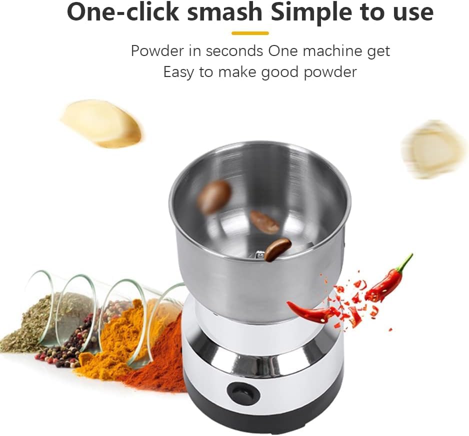 Electric Smash Machine, Multifunction Small Food Grinder Grain Grinder, Portable Coffee Bean Grinder