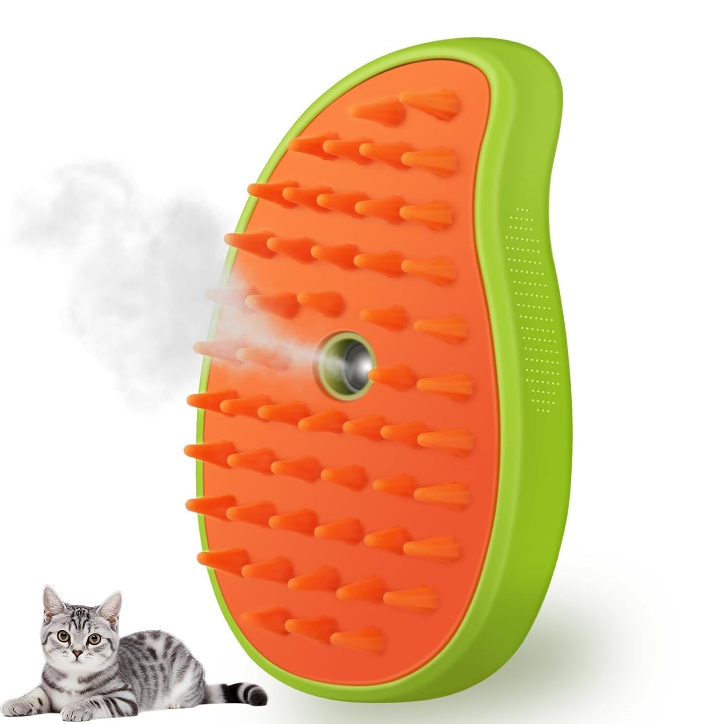 New 3 In1 Steamy Pet Cat Brush Cleanser Vapor, Steaming Pet Hair Brush, Pet