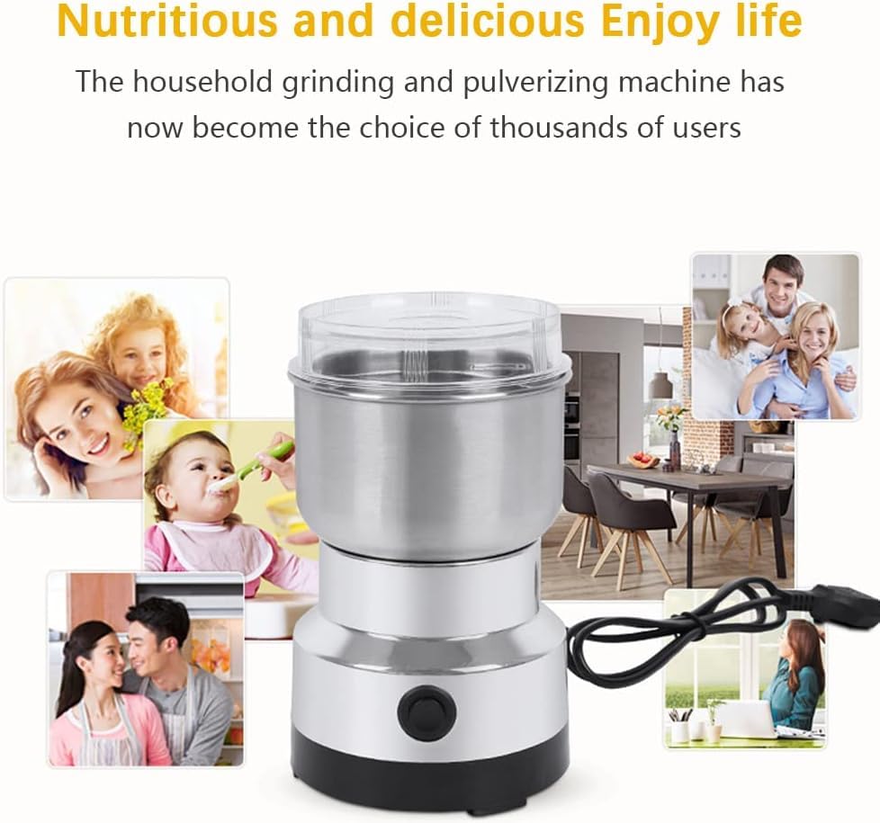 Electric Smash Machine, Multifunction Small Food Grinder Grain Grinder, Portable Coffee Bean Grinder