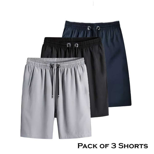 Combo of 3 Men's Cotton Polyester Shorts