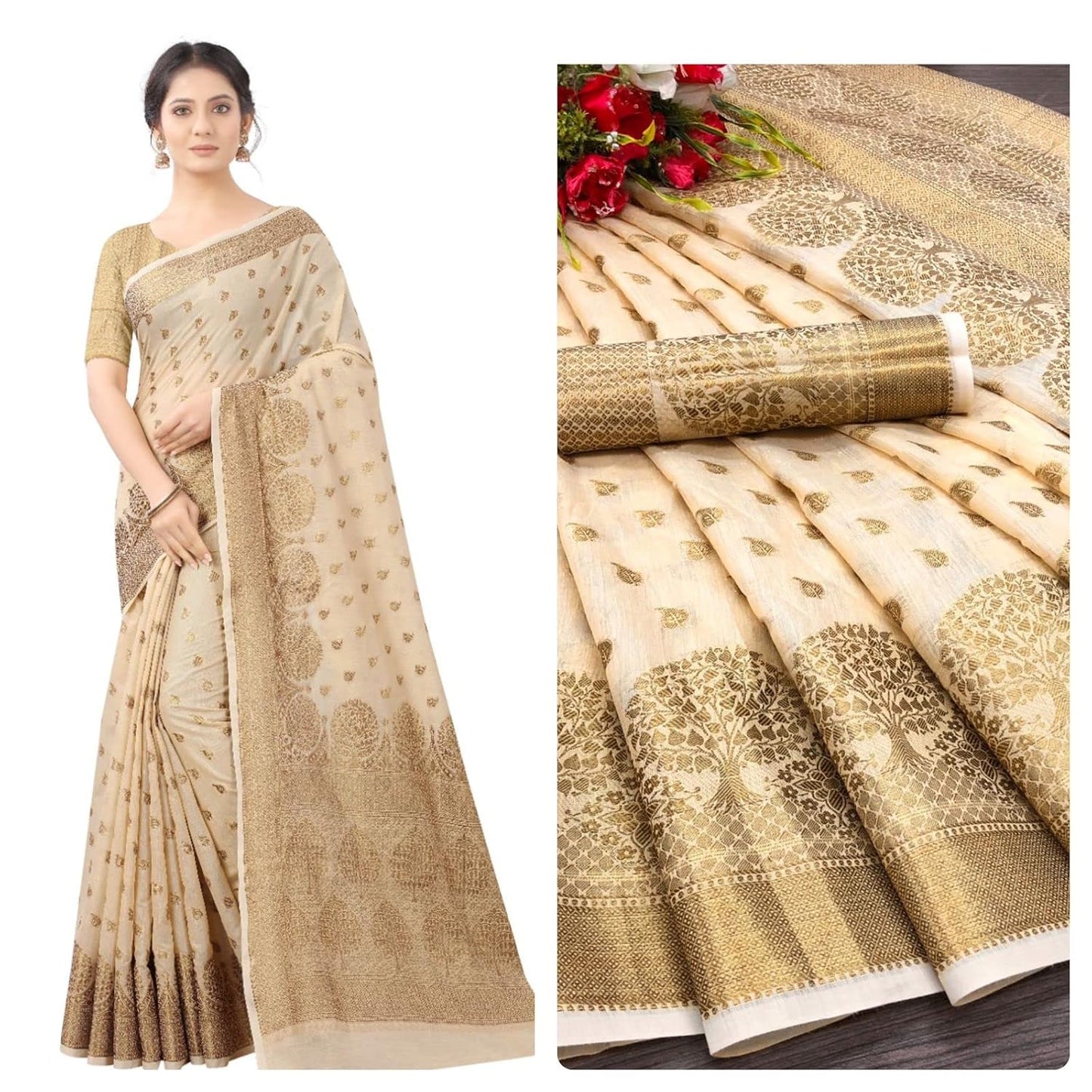 Kanjivaram™ Cotton Silk Saree"