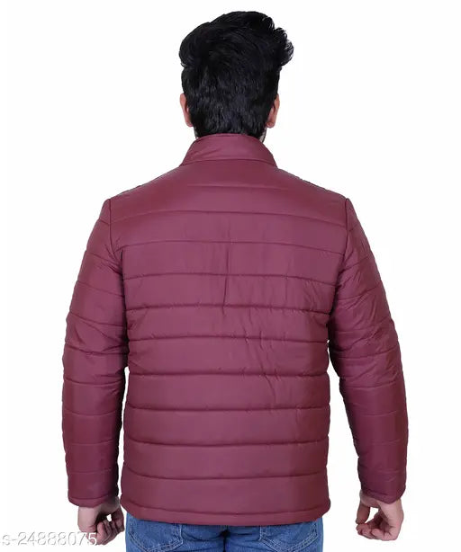 Men Solid Bomber Jacket