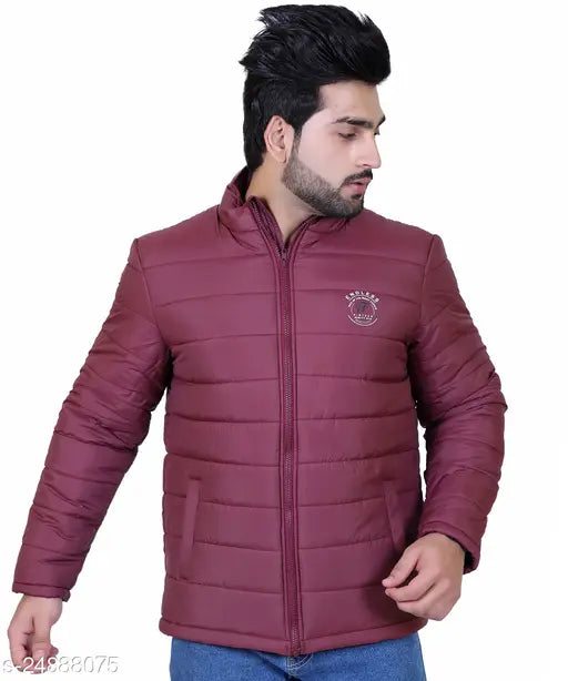 Men Solid Bomber Jacket