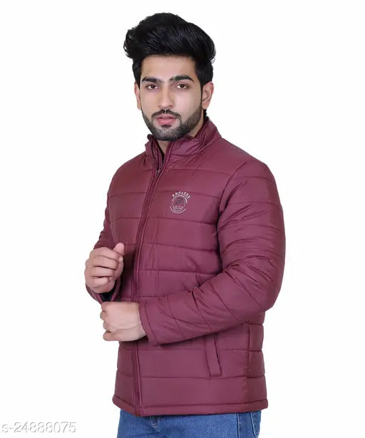 Men Solid Bomber Jacket