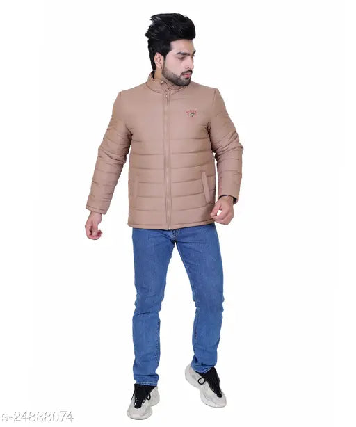 Men Solid Bomber Jacket