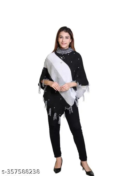 Black Winter Poncho