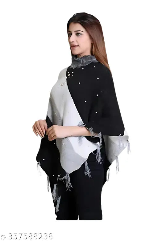 Black Winter Poncho