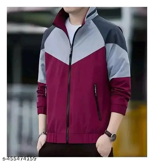 ABBL Polyester Fashionable Winter Jacket Stylish Hoodie Comfortable Casual Full Sleeves Huddy For Men Adult Boys (Large, Maroon)