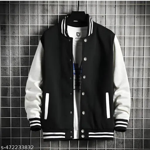 Varsity Black Jacket For men and Women/Baseball Jacket/University Jacket